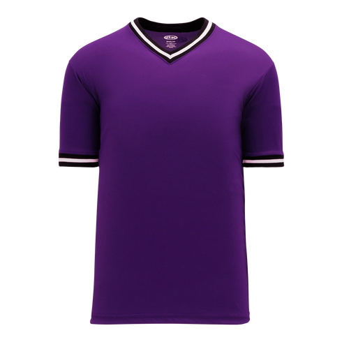 Athletic Knit V-Neck Baseball Jersey with Knitted Trim (BA1333)
